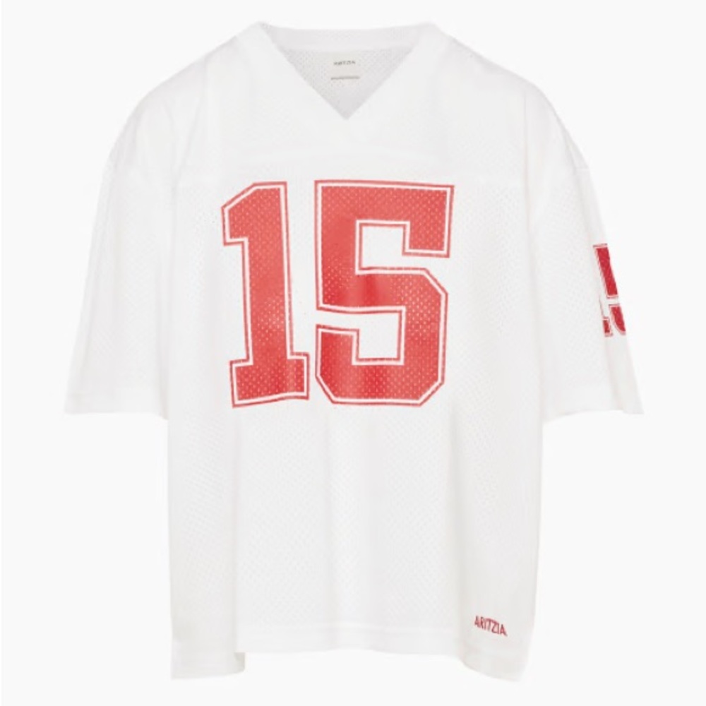 Aritzia White and Red Jersey
